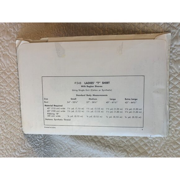 Kwik Sew Misses T Shirt Sewing Pattern sz S M L XL 348 - uncut - Picture 4 of 10